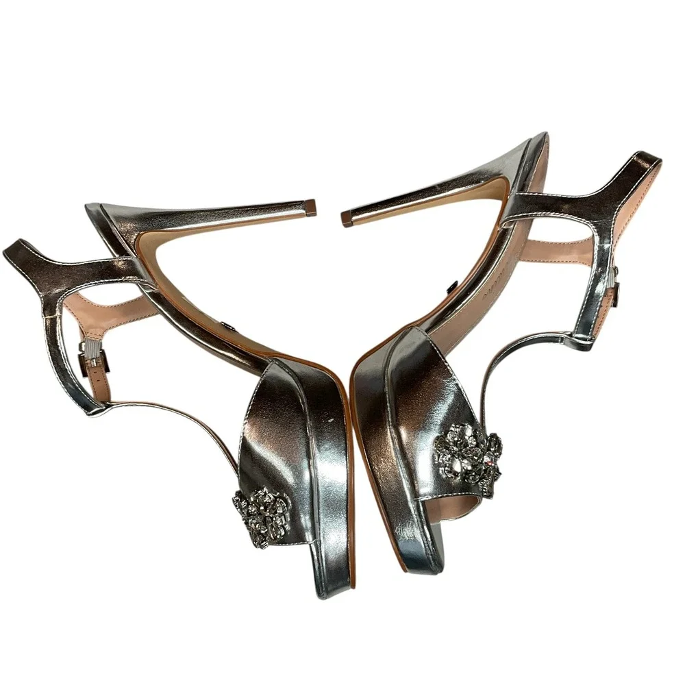 Lauren Lorraine Rhinestone Ornamented Sandal Stiletto Heeled Sandal Size 10‎ NWB
